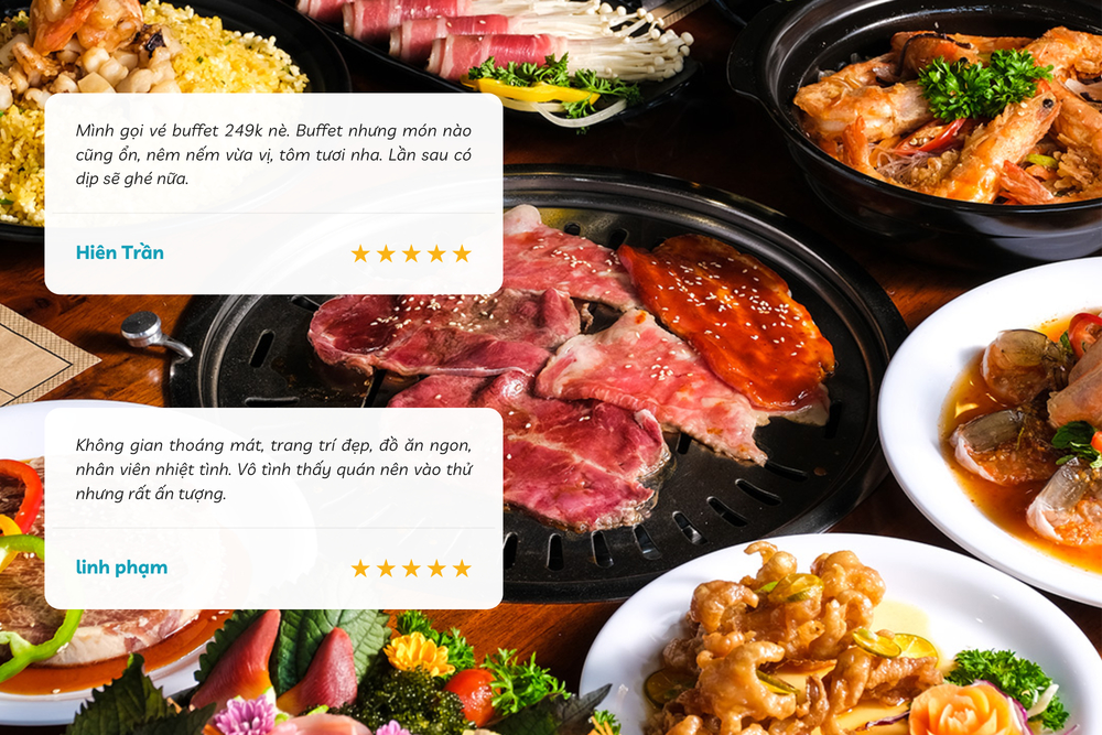 Qu&aacute;n chuy&ecirc;n phục vụ buffet BBQ với gi&aacute; v&eacute; chỉ từ 299.000 VND, khẩu vị ngon, nh&acirc;n vi&ecirc;n nhiệt t&igrave;nh